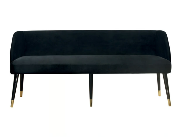 PAULINE DINNER - Upholstered fabric bench with back _ DOM Edizioni